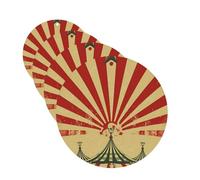 4Pcs Car Air Fresheners Cards Long Lasting Double Sided Hanging Fragrance Scented Card Vintage circus background Car Aromatherapy Tablets Auto Rearview Mirror Pendant for Men Women
