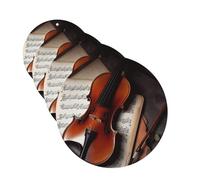 4Pcs Car Air Fresheners Cards Long Lasting Double Sided Hanging Fragrance Scented Card Violin Sheet Music Car Aromatherapy Tablets Auto Rearview Mirror Pendant for Men Women