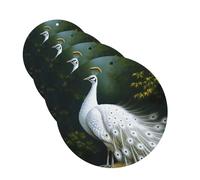 4Pcs Car Air Fresheners Cards Long Lasting Double Sided Hanging Fragrance Scented Card White Peacock Car Aromatherapy Tablets Auto Rearview Mirror Pendant for Men Women