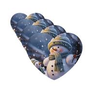 4Pcs Car Air Fresheners Cards Long Lasting Double Sided Hanging Fragrance Scented Card Winter Snowman Car Aromatherapy Tablets Auto Rearview Mirror Pendant for Men Women