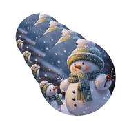 4Pcs Car Air Fresheners Cards Long Lasting Double Sided Hanging Fragrance Scented Card Winter Snowman Car Aromatherapy Tablets Auto Rearview Mirror Pendant for Men Women