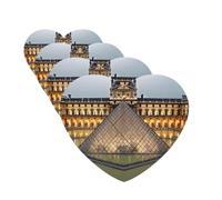 4Pcs Car Air Fresheners Cards Louvre Museum in Paris Hanging Fragrance Scented Cards Lasting Scent Car Aromatherapy Tablets Auto Rearview Mirror Pendant for Wardrobe Shoe Cabinet