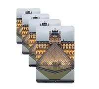 4Pcs Car Air Fresheners Cards Louvre Museum in Paris Hanging Fragrance Scented Cards Lasting Scent Car Aromatherapy Tablets Auto Rearview Mirror Pendant for Wardrobe Shoe Cabinet