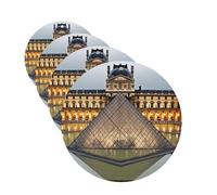 4Pcs Car Air Fresheners Cards Louvre Museum in Paris Hanging Fragrance Scented Cards Lasting Scent Car Aromatherapy Tablets Auto Rearview Mirror Pendant for Wardrobe Shoe Cabinet
