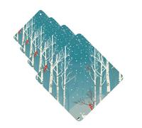 4Pcs Car Air Fresheners Cards Merry Christmas Birch Tree Hanging Fragrance Scented Cards Lasting Scent Car Aromatherapy Tablets Auto Rearview Mirror Pendant for Wardrobe Shoe Cabinet