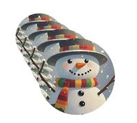 4Pcs Car Air Fresheners Cards Merry Christmas Snowman Hanging Fragrance Scented Cards Lasting Scent Car Aromatherapy Tablets Auto Rearview Mirror Pendant for Wardrobe Shoe Cabinet
