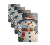 4Pcs Car Air Fresheners Cards Merry Christmas Snowman Hanging Fragrance Scented Cards Lasting Scent Car Aromatherapy Tablets Auto Rearview Mirror Pendant for Wardrobe Shoe Cabinet