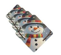 4Pcs Car Air Fresheners Cards Merry Christmas Snowman Hanging Fragrance Scented Cards Lasting Scent Car Aromatherapy Tablets Auto Rearview Mirror Pendant for Wardrobe Shoe Cabinet