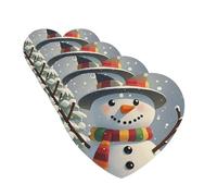 4Pcs Car Air Fresheners Cards Merry Christmas Snowman Hanging Fragrance Scented Cards Lasting Scent Car Aromatherapy Tablets Auto Rearview Mirror Pendant for Wardrobe Shoe Cabinet