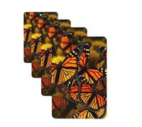 4Pcs Car Air Fresheners Cards Monarch Butterflies Hanging Fragrance Scented Cards Lasting Scent Car Aromatherapy Tablets Auto Rearview Mirror Pendant for Wardrobe Shoe Cabinet