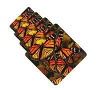 4Pcs Car Air Fresheners Cards Monarch Butterflies Hanging Fragrance Scented Cards Lasting Scent Car Aromatherapy Tablets Auto Rearview Mirror Pendant for Wardrobe Shoe Cabinet