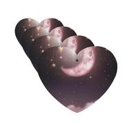 4Pcs Car Air Fresheners Cards Moon Stars Hanging Fragrance Scented Cards Lasting Scent Car Aromatherapy Tablets Auto Rearview Mirror Pendant for Wardrobe Shoe Cabinet
