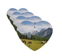 4Pcs Car Air Fresheners Cards Mountain Pasture Grazing Horses Hanging Fragrance Scented Cards Lasting Scent Car Aromatherapy Tablets Auto Rearview Mirror Pendant for Wardrobe Shoe Cabinet