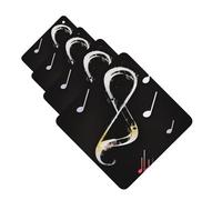 4Pcs Car Air Fresheners Cards Music Notes Hanging Fragrance Scented Cards Lasting Scent Car Aromatherapy Tablets Auto Rearview Mirror Pendant for Wardrobe Shoe Cabinet