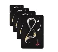 4Pcs Car Air Fresheners Cards Music Notes Hanging Fragrance Scented Cards Lasting Scent Car Aromatherapy Tablets Auto Rearview Mirror Pendant for Wardrobe Shoe Cabinet