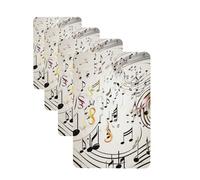 4Pcs Car Air Fresheners Cards Music Notes Print Hanging Fragrance Scented Cards Lasting Scent Car Aromatherapy Tablets Auto Rearview Mirror Pendant for Wardrobe Shoe Cabinet