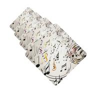 4Pcs Car Air Fresheners Cards Music Notes Print Hanging Fragrance Scented Cards Lasting Scent Car Aromatherapy Tablets Auto Rearview Mirror Pendant for Wardrobe Shoe Cabinet