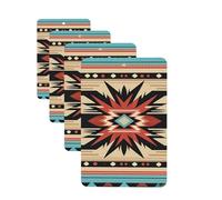 4Pcs Car Air Fresheners Cards Native American Patterns Hanging Fragrance Scented Cards Lasting Scent Car Aromatherapy Tablets Auto Rearview Mirror Pendant for Wardrobe Shoe Cabinet