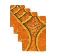 4Pcs Car Air Fresheners Cards Orange texture picture Hanging Fragrance Scented Cards Lasting Scent Car Aromatherapy Tablets Auto Rearview Mirror Pendant for Wardrobe Shoe Cabinet
