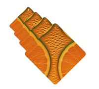 4Pcs Car Air Fresheners Cards Orange texture picture Hanging Fragrance Scented Cards Lasting Scent Car Aromatherapy Tablets Auto Rearview Mirror Pendant for Wardrobe Shoe Cabinet