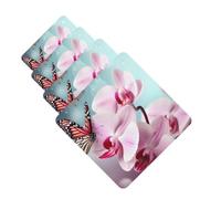 4Pcs Car Air Fresheners Cards Orchid Flower Butterfly Soft Fresh Spring Hanging Fragrance Scented Cards Lasting Scent Car Aromatherapy Tablets Auto Rearview Mirror Pendant for Wardrobe Shoe Cabinet