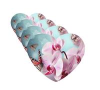 4Pcs Car Air Fresheners Cards Orchid Flower Butterfly Soft Fresh Spring Hanging Fragrance Scented Cards Lasting Scent Car Aromatherapy Tablets Auto Rearview Mirror Pendant for Wardrobe Shoe Cabinet
