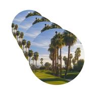 4Pcs Car Air Fresheners Cards Palm Tree Golf Course Hanging Fragrance Scented Cards Lasting Scent Car Aromatherapy Tablets Auto Rearview Mirror Pendant for Wardrobe Shoe Cabinet
