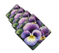 4Pcs Car Air Fresheners Cards Pansy Perfection Hanging Fragrance Scented Cards Lasting Scent Car Aromatherapy Tablets Auto Rearview Mirror Pendant for Wardrobe Shoe Cabinet