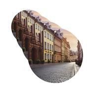 4Pcs Car Air Fresheners Cards Poland's Historic Center Street Hanging Fragrance Scented Cards Lasting Scent Car Aromatherapy Tablets Auto Rearview Mirror Pendant for Wardrobe Shoe Cabinet