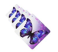 4Pcs Car Air Fresheners Cards Purple Butterfly Hanging Fragrance Scented Cards Lasting Scent Car Aromatherapy Tablets Auto Rearview Mirror Pendant for Wardrobe Shoe Cabinet