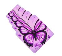 4Pcs Car Air Fresheners Cards Purple Butterfly Hanging Fragrance Scented Cards Lasting Scent Car Aromatherapy Tablets Auto Rearview Mirror Pendant for Wardrobe Shoe Cabinet