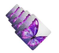 4Pcs Car Air Fresheners Cards Purple Butterfly Hanging Fragrance Scented Cards Lasting Scent Car Aromatherapy Tablets Auto Rearview Mirror Pendant for Wardrobe Shoe Cabinet