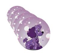 4Pcs Car Air Fresheners Cards Purple Poodle Polka Dot Hanging Fragrance Scented Cards Lasting Scent Car Aromatherapy Tablets Auto Rearview Mirror Pendant for Wardrobe Shoe Cabinet