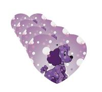 4Pcs Car Air Fresheners Cards Purple Poodle Polka Dot Hanging Fragrance Scented Cards Lasting Scent Car Aromatherapy Tablets Auto Rearview Mirror Pendant for Wardrobe Shoe Cabinet