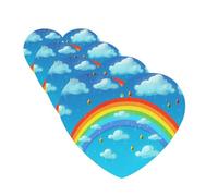 4Pcs Car Air Fresheners Cards Rainbow Clouds Raindrop Hanging Fragrance Scented Cards Lasting Scent Car Aromatherapy Tablets Auto Rearview Mirror Pendant for Wardrobe Shoe Cabinet