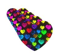 4Pcs Car Air Fresheners Cards Rainbow Hearts Hanging Fragrance Scented Cards Lasting Scent Car Aromatherapy Tablets Auto Rearview Mirror Pendant for Wardrobe Shoe Cabinet