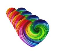 4Pcs Car Air Fresheners Cards Rainbow Spiral Hanging Fragrance Scented Cards Lasting Scent Car Aromatherapy Tablets Auto Rearview Mirror Pendant for Wardrobe Shoe Cabinet