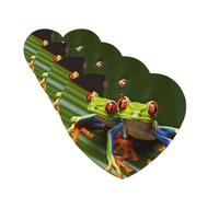 4Pcs Car Air Fresheners Cards Red eyed Tree Frog Hanging Fragrance Scented Cards Lasting Scent Car Aromatherapy Tablets Auto Rearview Mirror Pendant for Wardrobe Shoe Cabinet