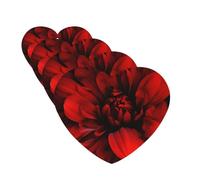 4Pcs Car Air Fresheners Cards Red Flower on Black Hanging Fragrance Scented Cards Lasting Scent Car Aromatherapy Tablets Auto Rearview Mirror Pendant for Wardrobe Shoe Cabinet