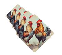 4Pcs Car Air Fresheners Cards Rooster and hen Hanging Fragrance Scented Cards Lasting Scent Car Aromatherapy Tablets Auto Rearview Mirror Pendant for Wardrobe Shoe Cabinet
