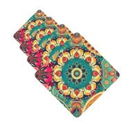 4Pcs Car Air Fresheners Cards Round Flower Hanging Fragrance Scented Cards Lasting Scent Car Aromatherapy Tablets Auto Rearview Mirror Pendant for Wardrobe Shoe Cabinet