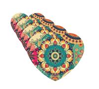 4Pcs Car Air Fresheners Cards Round Flower Hanging Fragrance Scented Cards Lasting Scent Car Aromatherapy Tablets Auto Rearview Mirror Pendant for Wardrobe Shoe Cabinet