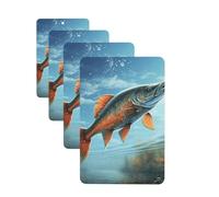 4Pcs Car Air Fresheners Cards Safflower Flying Fish Hanging Fragrance Scented Cards Lasting Scent Car Aromatherapy Tablets Auto Rearview Mirror Pendant for Wardrobe Shoe Cabinet