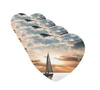 4Pcs Car Air Fresheners Cards Sailing Boat on the Sea Hanging Fragrance Scented Cards Lasting Scent Car Aromatherapy Tablets Auto Rearview Mirror Pendant for Wardrobe Shoe Cabinet