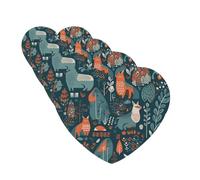 4Pcs Car Air Fresheners Cards Scandinavian Animals Hanging Fragrance Scented Cards Lasting Scent Car Aromatherapy Tablets Auto Rearview Mirror Pendant for Wardrobe Shoe Cabinet