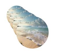 4Pcs Car Air Fresheners Cards Serene Coastal Hanging Fragrance Scented Cards Lasting Scent Car Aromatherapy Tablets Auto Rearview Mirror Pendant for Wardrobe Shoe Cabinet