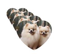 4Pcs Car Air Fresheners Cards Short-haired pomeranian dog Hanging Fragrance Scented Cards Lasting Scent Car Aromatherapy Tablets Auto Rearview Mirror Pendant for Wardrobe Shoe Cabinet
