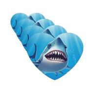 4Pcs Car Air Fresheners Cards Smiling Shark Hanging Fragrance Scented Cards Lasting Scent Car Aromatherapy Tablets Auto Rearview Mirror Pendant for Wardrobe Shoe Cabinet