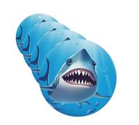 4Pcs Car Air Fresheners Cards Smiling Shark Hanging Fragrance Scented Cards Lasting Scent Car Aromatherapy Tablets Auto Rearview Mirror Pendant for Wardrobe Shoe Cabinet