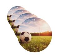 4Pcs Car Air Fresheners Cards Soccer Ball on A Field Hanging Fragrance Scented Cards Lasting Scent Car Aromatherapy Tablets Auto Rearview Mirror Pendant for Wardrobe Shoe Cabinet